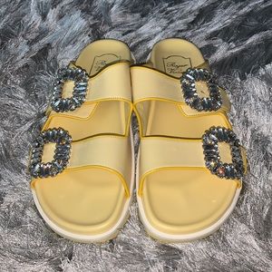 Roger Vivier | Open Toe Rubber Sole Casual Style Street Style Plain Leather New